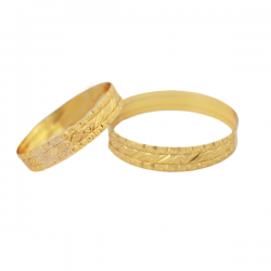 Milano Fashion 18K Gold Plated Fancy 6 Pcs Bangles with Handmade Design, ML02
